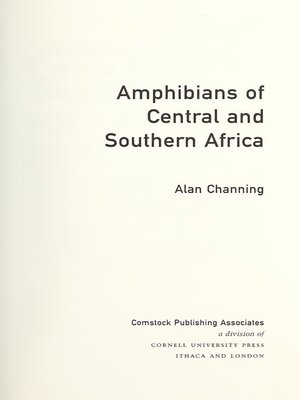 cover image of Amphibians of Central and Southern Africa